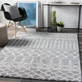 thumbnail image 1 of Deluxe Shag Medium Gray 6'7" x 9' Global Rectangle Area Rug, 1 of 6