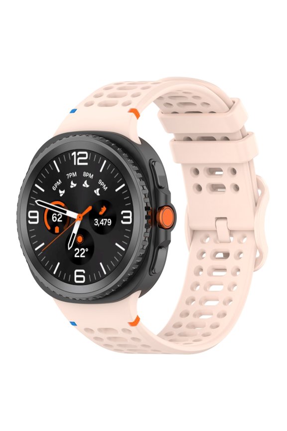 Deluxe Silicone Watch Band Featuring Customizable Watch Faces | Sweat Proof Breathable Buckle Closure Compatible With Smart Watch | Ideal For Casual Wear Red