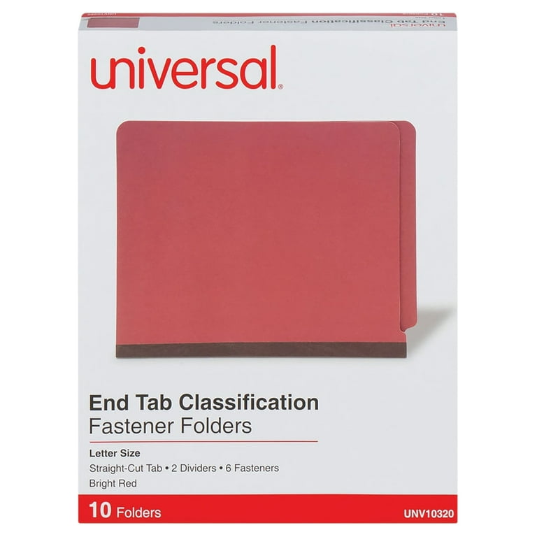 Deluxe Six-Section Pressboard End Tab Classification Folders, 2 Dividers, 6 Fasteners, Letter Size, Green, 10/Box Deluxe Six-Section Pressboard End Tab Classification Folders, 2 Dividers, 6 Fasteners, Letter Size, Green, 10/Box