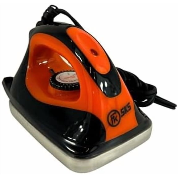 Deluxe Ski and Snowboard Waxing Iron  Adjustable Temperature Wax Iron for Tuning Snowboards and Skis  Durable Orange & Black Design for Hot Wax Application  Works with All Wax Types