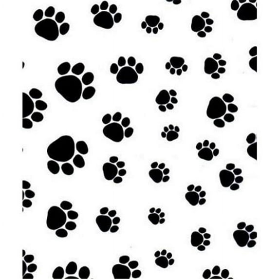 Deluxe Small Business Sales 11-02-210 20 x 30 in. Puppy Paws Tissue Paper, Black on White