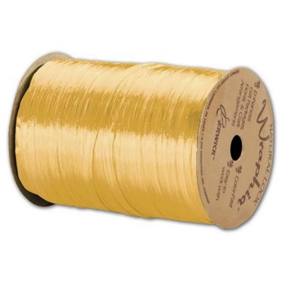 Deluxe Small Business Sales 263-2-4 0.25 in. x 100 yds. Pearlized Wraphia Ribbon, Daffodil