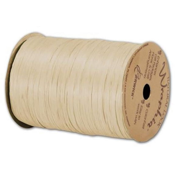 Deluxe Small Business Sales 74900-86 0.25 in. x 100 yds. Matte Wraphia Ribbon, Ivory