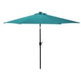thumbnail image 1 of Deluxe Solar Powered LED Lighted Patio Umbrella - 9' - By Trademark Innovations (Aqua), 1 of 7