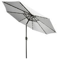 thumbnail image 1 of Deluxe Solar Powered LED Lighted Patio Umbrella - 9' - By Trademark Innovations (Gray), 1 of 11
