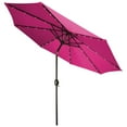 thumbnail image 1 of Deluxe Solar Powered LED Lighted Patio Umbrella - 9' - By Trademark Innovations (Pink), 1 of 11