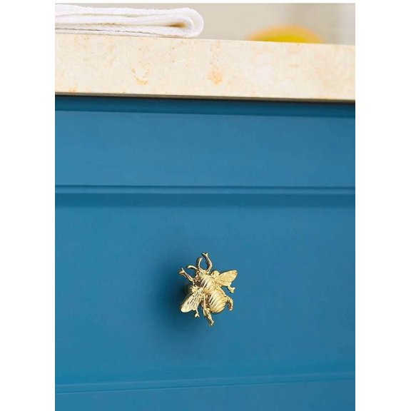Deluxe Solid Brass Bees Cabinet Knobs