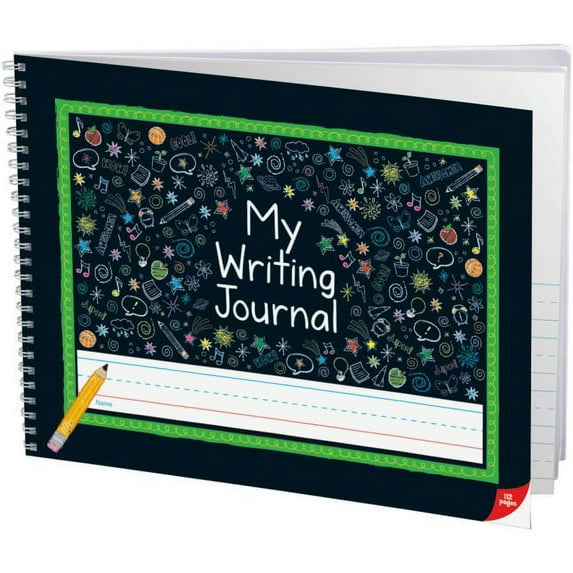 Deluxe Spiral Landscape Draw And Write Journals (Chalkboard-Style Cover) - 6 journals