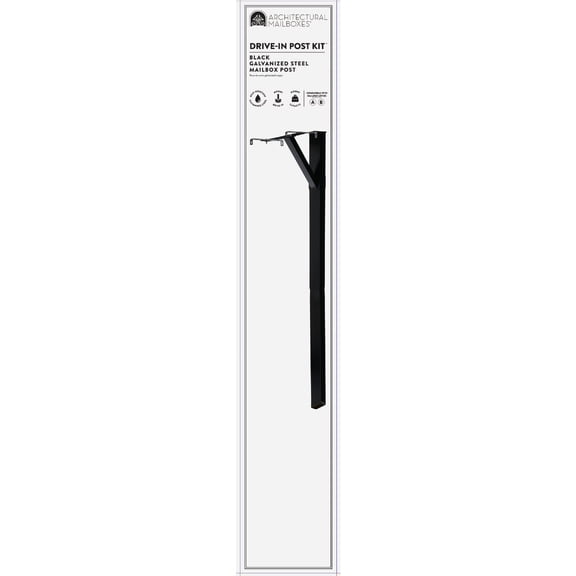 Solar Group Deluxe Drive-In Post Kit - Rust Resistant, Black Finish - Arm Mount, 1 Piece Residential Use, Standard Application