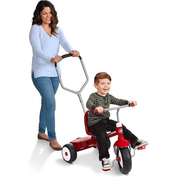 Deluxe Steer & Stroll Kids Tricycle, Toddler Trike
