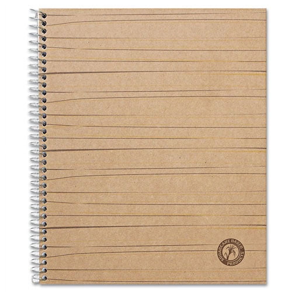Deluxe Sugarcane Based Notebooks, 1 Subject, Medium/college Rule, Brown Cover, 11 X 8.5, 100 Sheets | Bundle of 10 Each