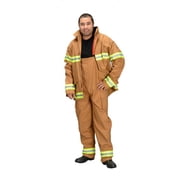 Deluxe Tan Firefighter Suit Adult Costume