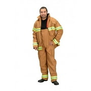 Deluxe Tan Firefighter Suit Adult Costume