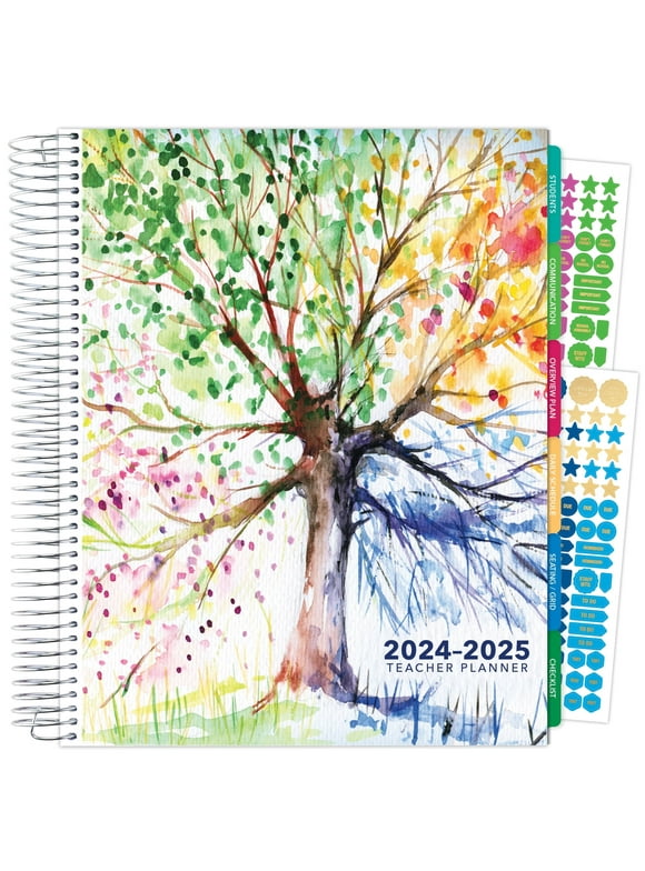 Deluxe Teacher AY 2024-2025 Planner - 8.5"x11" (Tree Seasons)