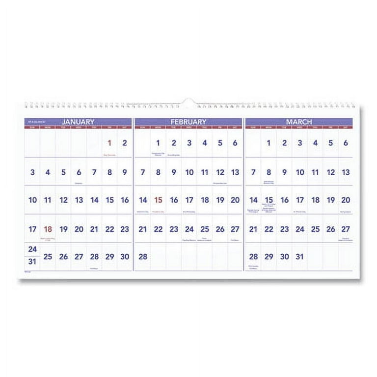 Deluxe Three-Month Reference Wall Calendar, Horizontal Orientation, 24 x 12, White Sheets, 15-Month (Dec-Feb): 2023 to 2025 Deluxe Three-Month Reference Wall Calendar, Horizontal Orientation, 24 x 12, White Sheets, 15-Month (Dec-Feb): 2023 to 2025