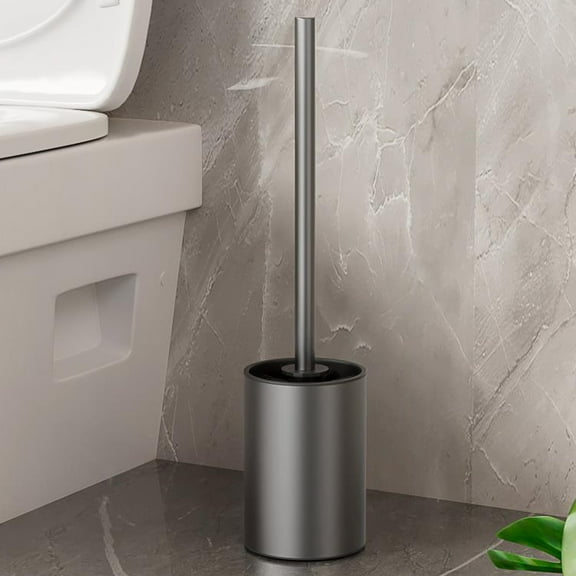 Deluxe Toilet Brush With, Stainless Steel Toilet Bowl Brush, Modern And Compact Toilet Cleaner Brush, Long Handle Bristles For Bathroom Cleaning10ML, Xinsrenus Under $5! Deluxe Toilet Brush