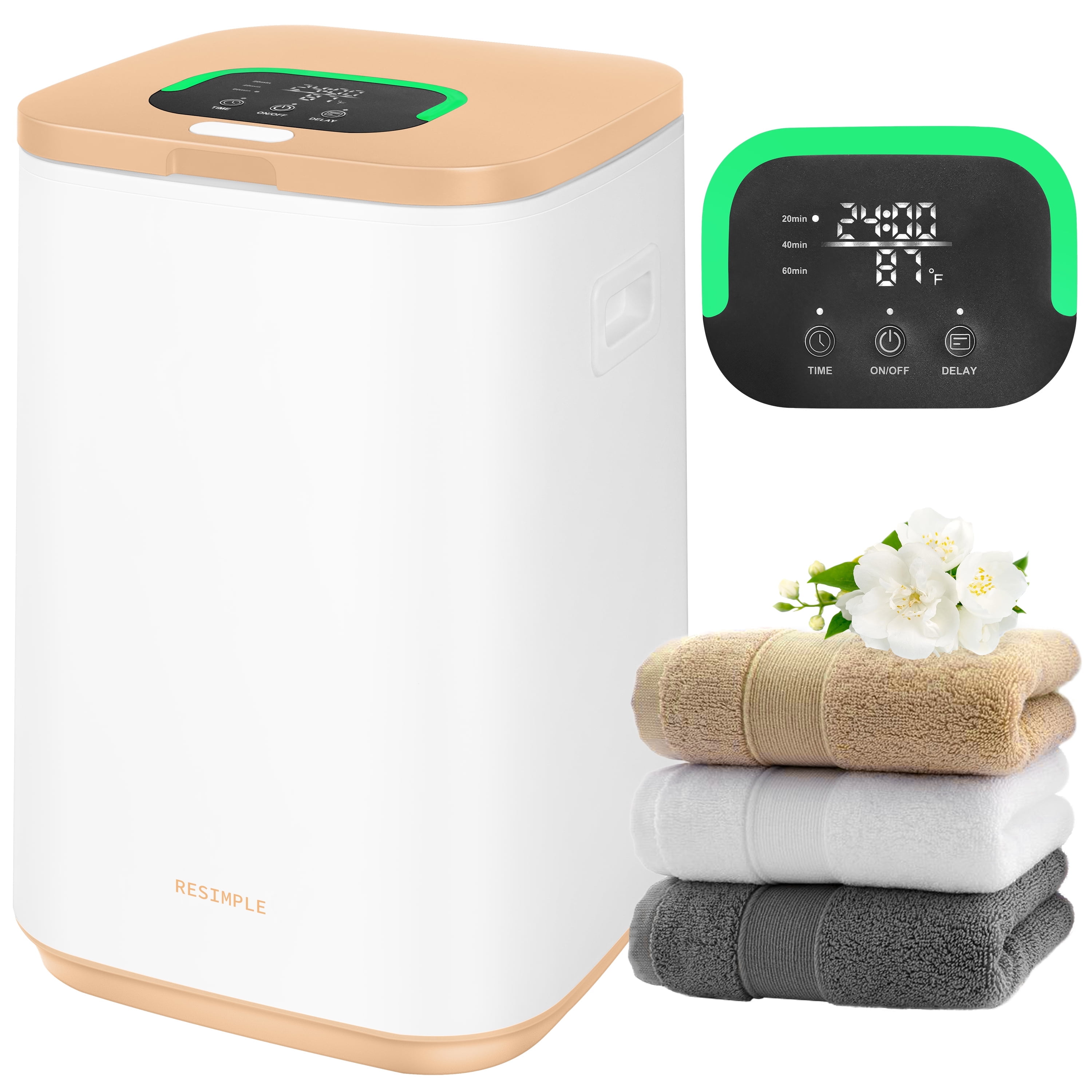 Deluxe Towel Warmer Bucket for Bathroom,Fast Heating, LED Screen, Automatic Closing, Is The Ideal Gift for The Family