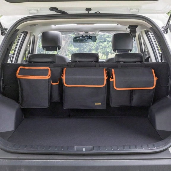 Deluxe Trunk and Backseat Organizer for Medium or large size SUVs RVs Detachable Storage Modules with Builtin Cooler Patent Pending