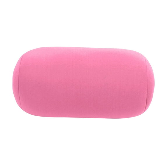 Deluxe Tube Microbead Bolster Pillow with Removable Cover, Odorless & Flexible, Pink
