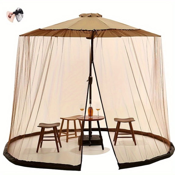 Deluxe UV-Resistant Sunshade Canopy – Ultra-Durable Mosquito Netting - Perfect for Outdoor Patio & Garden Use, Excludes Support Rods