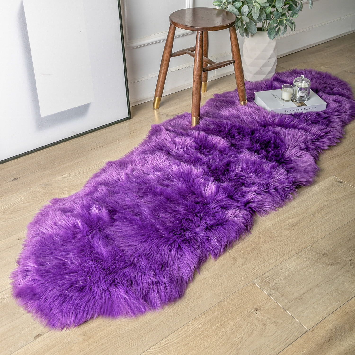 Deluxe Ultra Soft Faux Sheepskin Fur Series Fluffy Decorative Indoor