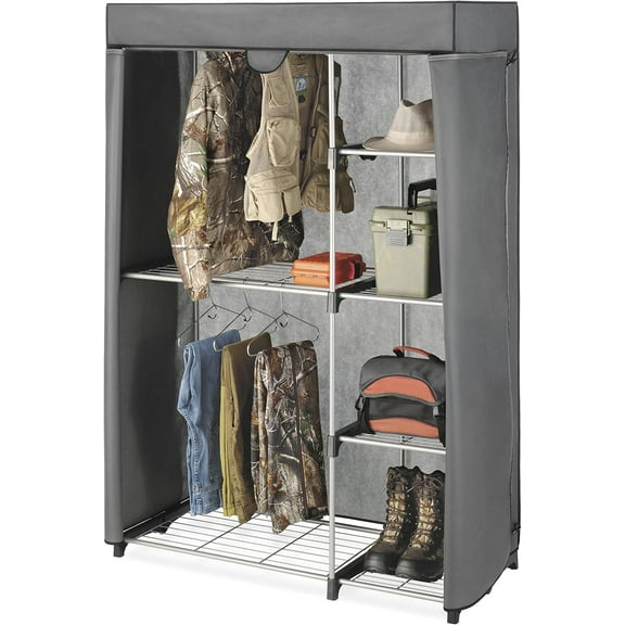Deluxe Utility Closet - 5 Extra Strong Shelves - Removable Cover