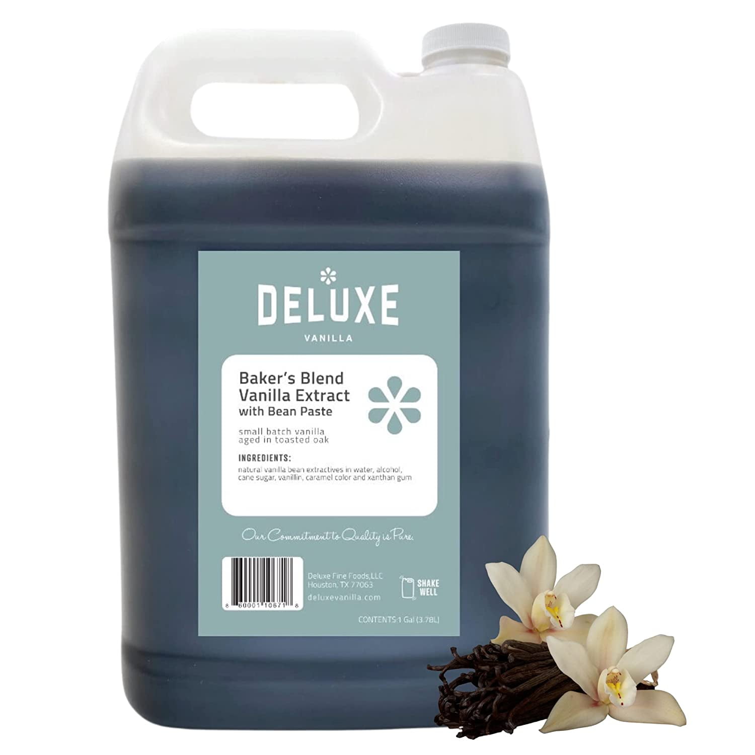 Deluxe Vanilla Vanilla Bean Paste Bulk 128 oz , Bakers Blend Vanilla