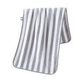 thumbnail image 1 of Deluxe Velvet Warp Knit Striped Face Towel 35x75cm, Color Striped Bath Towel with Border, Soft Absorbent Washcloth, Household Bath Accessory, Dry Technology (Gray), 1 of 5
