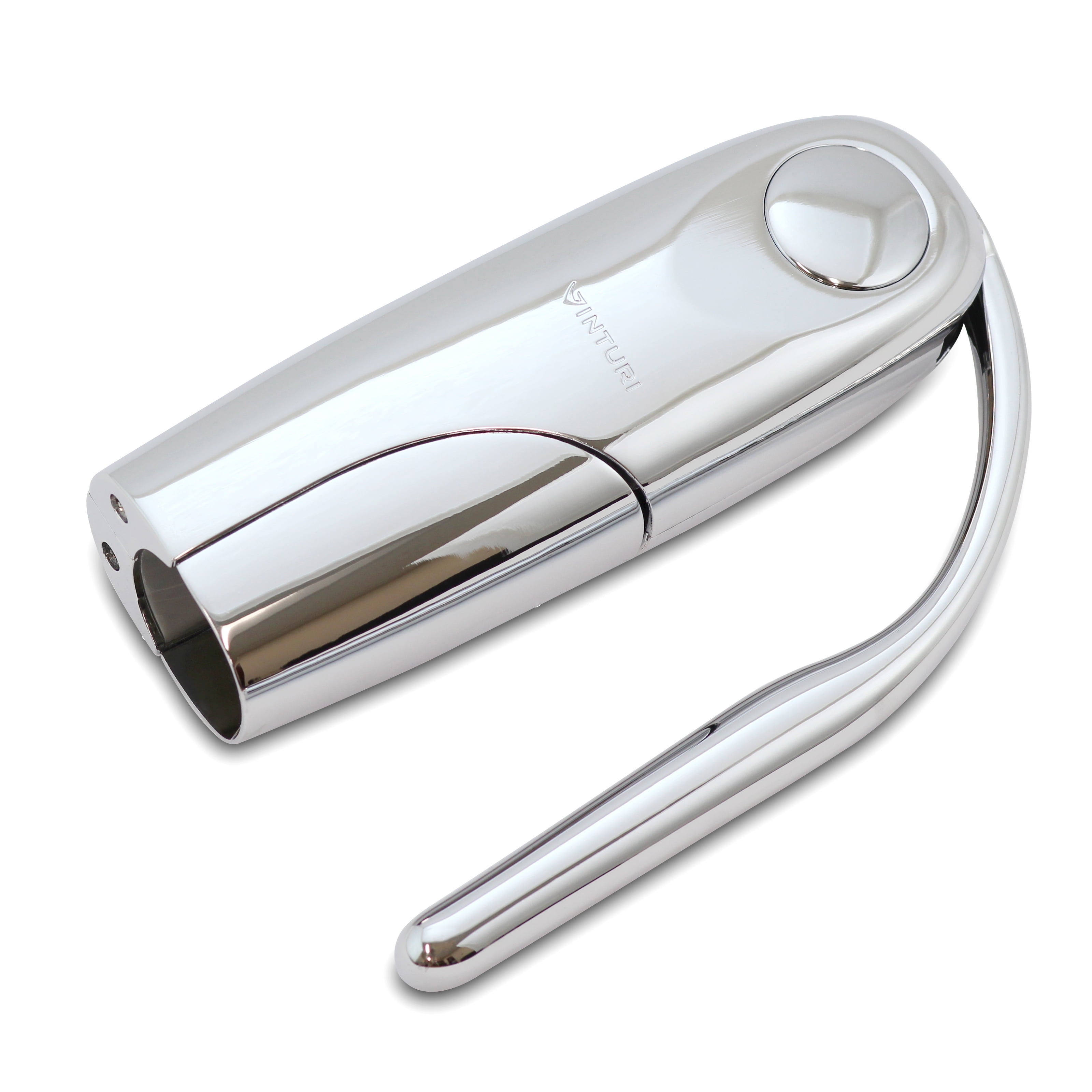 Deluxe Vertical Lever Wine Opener with Integrated Foil Cutter