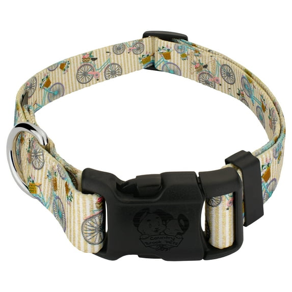 Deluxe Vintage Bicycles Dog Collar - Made in The U.S.A. Limited Edition, Extra Small