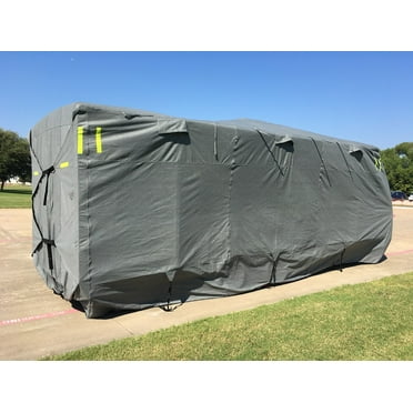 Deluxe Waterproof Recreational Travel Trailer RV Covers Grey, Size 18'-20'