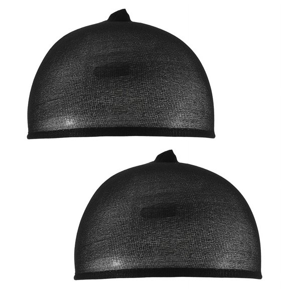 Deluxe Wig Cap Hair Net For Weave 2 Pieces/Pack Hair Wig Nets Stretch Mesh Wig Cap For Making Wigs Free Size(black) nylon black,2 * Wig cap