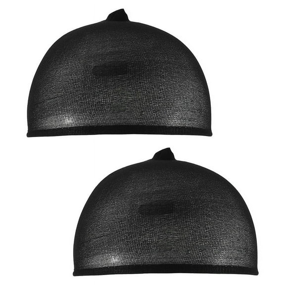 Deluxe Wig Cap Hair Net For Weave 2 Pieces/Pack Hair Wig Nets Stretch Mesh Wig Cap For Making Wigs Free Size(black)