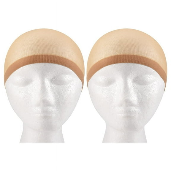 Deluxe Wig Cap Hair Net For Weave 2 Pieces/Pack Nets Stretch Mesh Making Wigs Free Size(Skin tone)