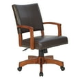 thumbnail image 1 of Deluxe Wood Bankers Chair in Espresso Faux Leather, 1 of 5