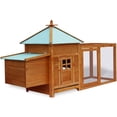 thumbnail image 1 of Deluxe Wooden Chicken Coop Nest Hen House Rabbit Hutch - 75 in., 1 of 1