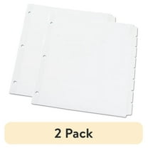 Universal Write-On/Erasable Index Tabs - 8 White Letter-Size Tabs For Binders & Organizers
