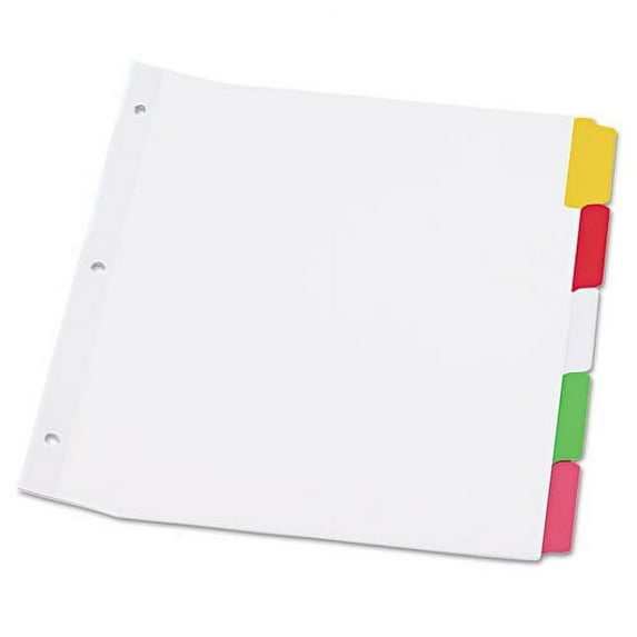Deluxe Write-On/erasable Tab Index, 5-Tab, 11 X 8.5, White, 1 Set | Bundle of 2 Sets