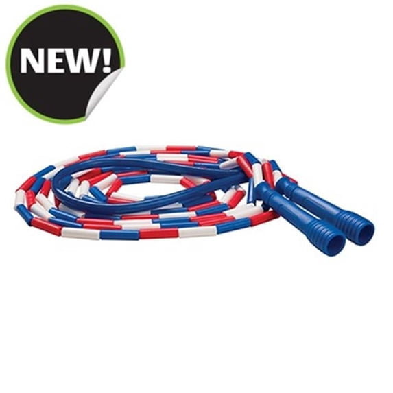 Deluxe XU Beaded Jump Rope - Red White & Blue - 16 ft.