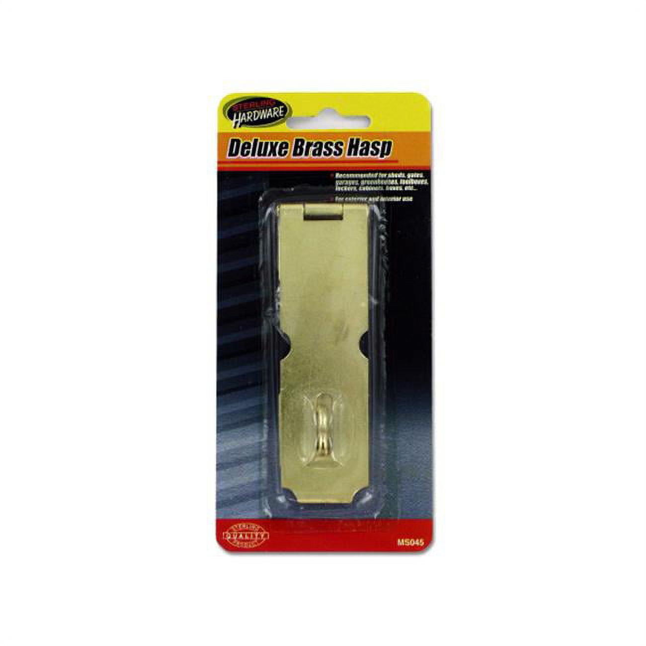 Deluxe Brass Hasp - 4.5x1.5 Inch Metal Lock For Sheds, Gates & Cabinets