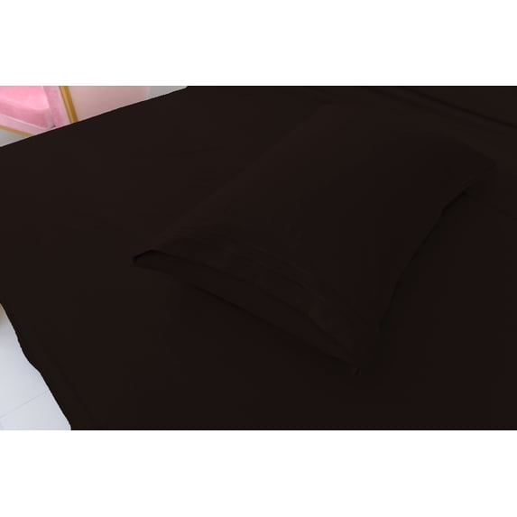 Deluxe2000 Series Soft Bamboo Derived Rayon Sheet Sets-Queen Dark Brown Sheets, Wrinkle Free -Deep Pockets- 4 Piece - 1 Fitted Sheet, 1 Flat, 2 Pillowcases Queen, Dark Brown