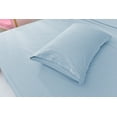 thumbnail image 1 of Deluxe2000 Series Soft Bamboo Derived Rayon Sheet Sets-Queen Light Blue Sheets, Wrinkle Free - Deep Pockets - 4 Piece - 1 Fitted Sheet, 1 Flat, 2 Pillowcases Queen, Light Blue, 1 of 3