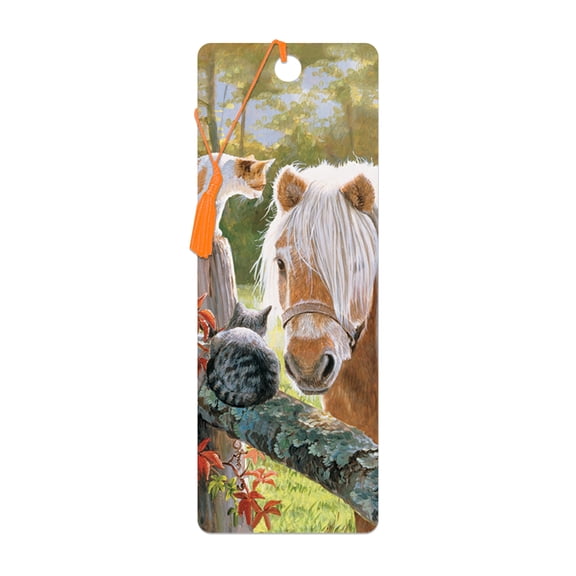 Deluxebase 3D LiveLife Bookmark – Just Visiting Horse Design by Persis Clayton Weirs