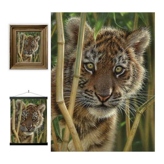 Deluxebase 3D LiveLife Lenticular Wall Art – Discovery Tiger Cub – Unframed 3D Poster