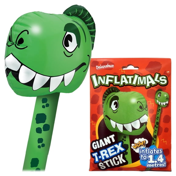 Inflatimals - T-Rex from Deluxebase. Giant Inflatable T-Rex Hobby Horse, Blow Up T-Rex Toy, Reusable Party Decoration & Gift. Inflates to 4.5ft.