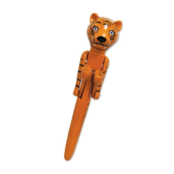 Mighty Writer - Tiger from Deluxebase. Black Animal Boxing Pen for Kids School Supplies & Gifts