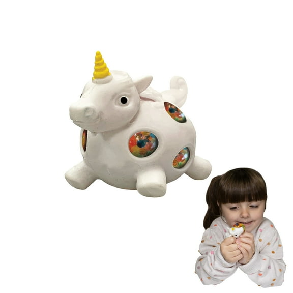 Deluxebase Squidgeemals Unicorn – Super Stretchy Toy with Hydrogel Balls for Kids and Stress Relief