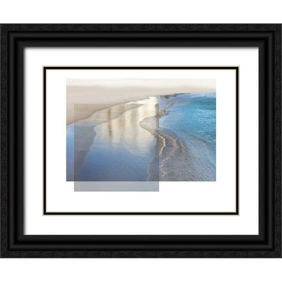 Delva, Florence 18x15 Black Ornate Wood Framed with Double Matting Museum Art Print Titled - Water Overlap