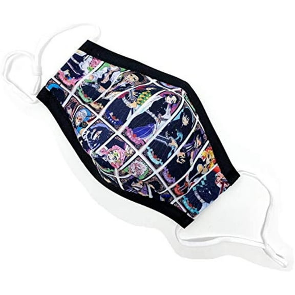 Dem-on Slayer Black Grid ADULT MASK Maskara