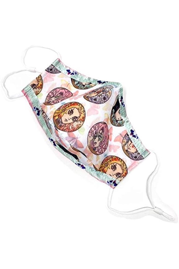 Dem-on Slayer Hashira ADULT Face Mask Mitsuri Kyojuro Tengen Nose Clip